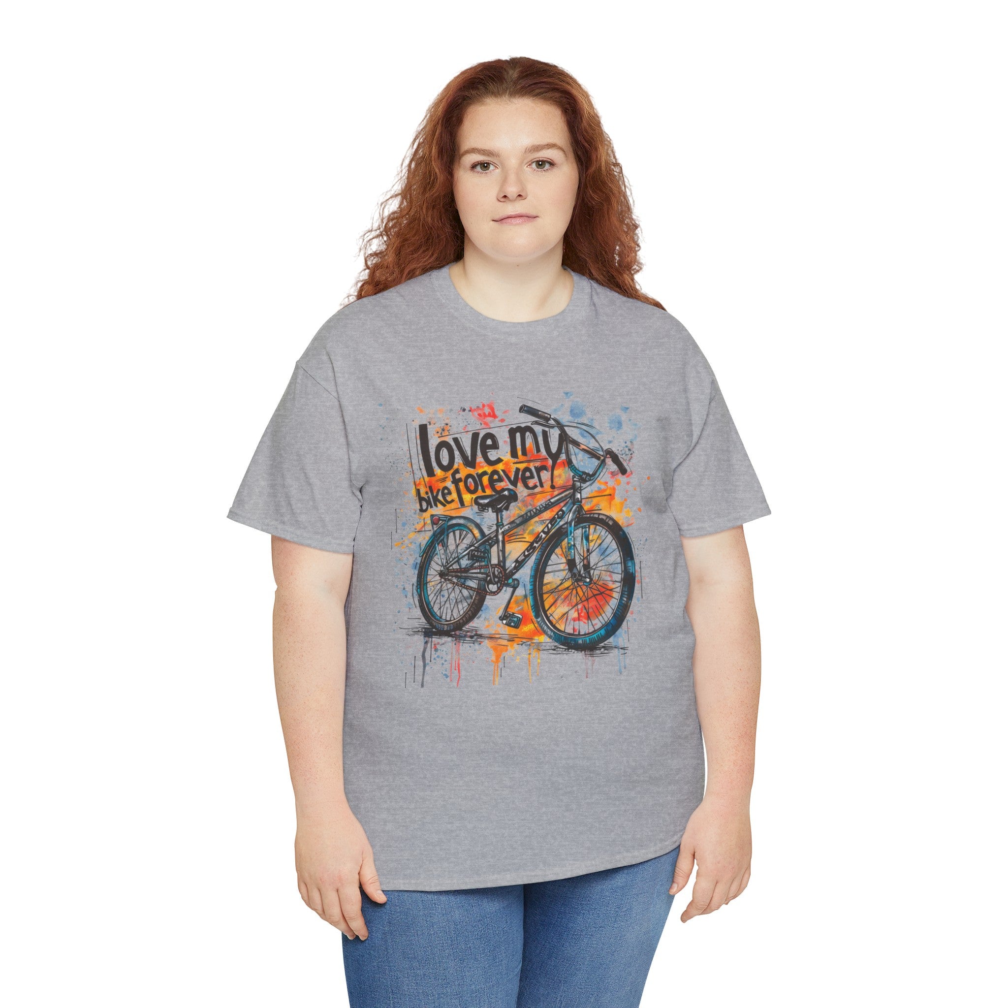 Love My Bike Forever  - Unisex Heavy Cotton Tee