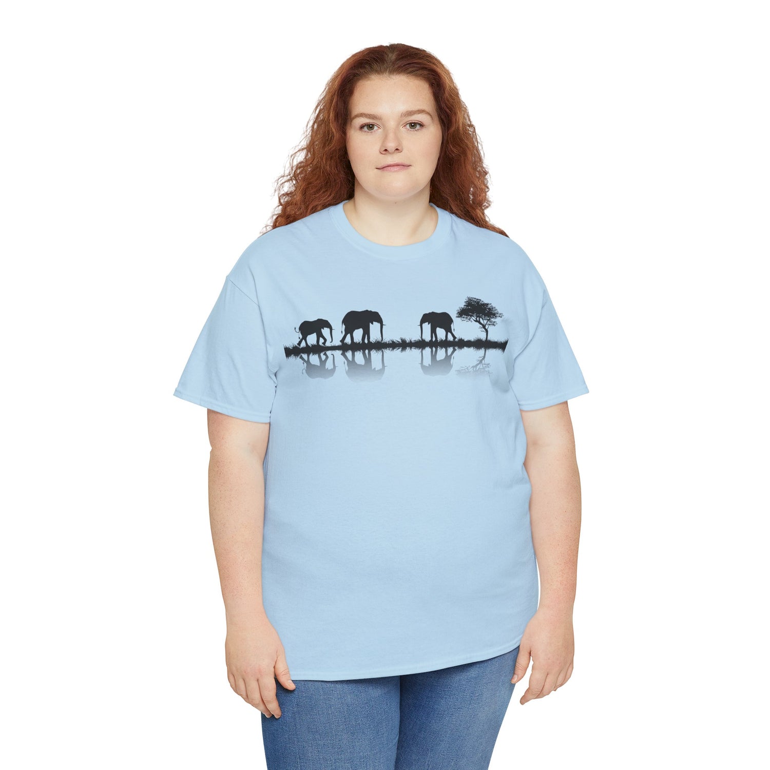 Elefant Silhouette - Unisex kraftig bomulds T-shirt