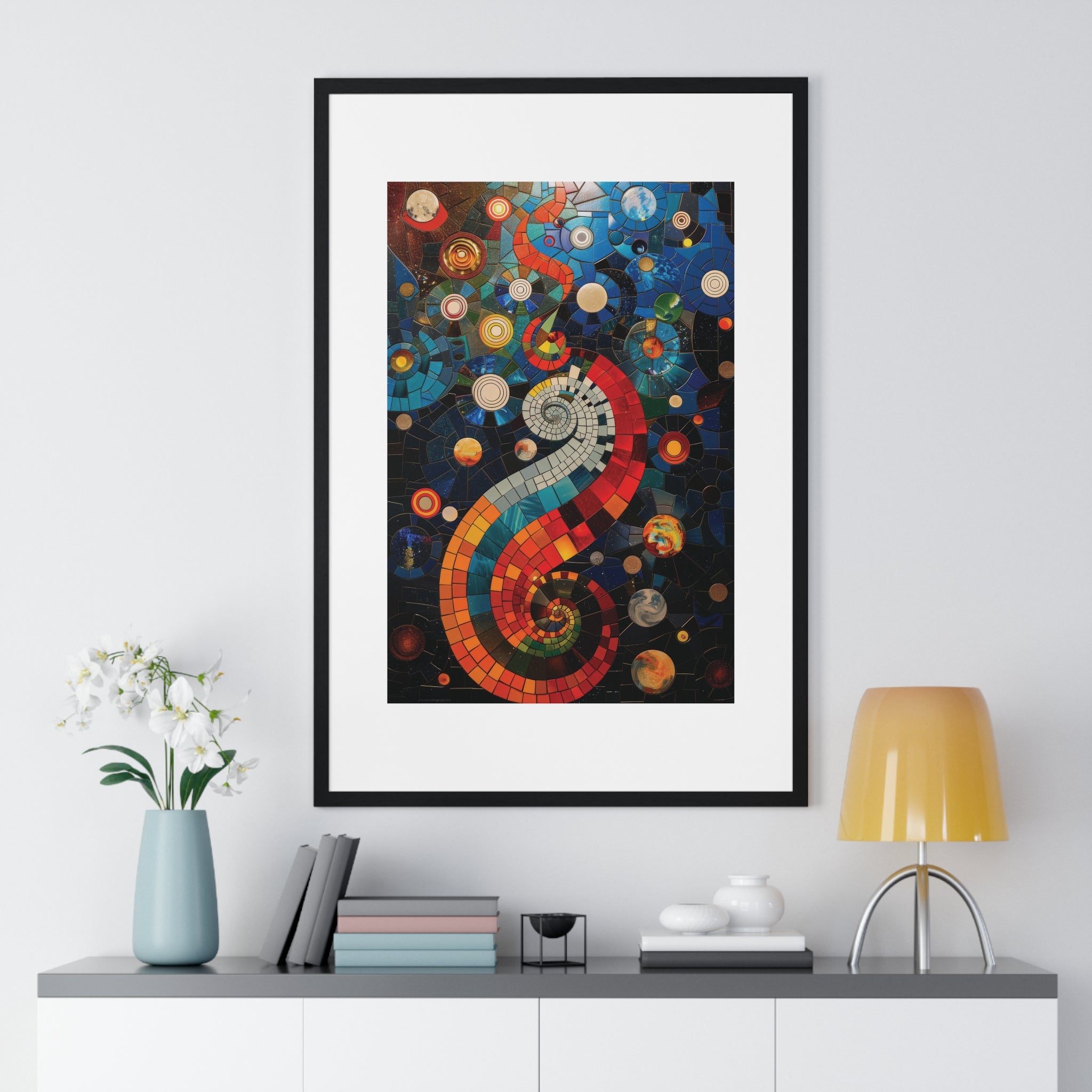 Celestial Seahorse - Vertical Framed Poster