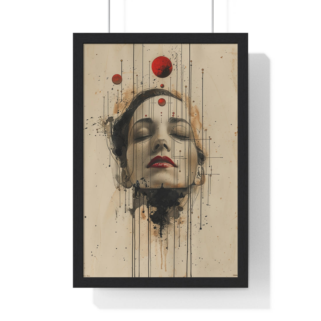 Women Graphic Drawings 1 - Vertical Framed Poster