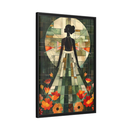 Ancient lady - Matte Canvas, Black Frame