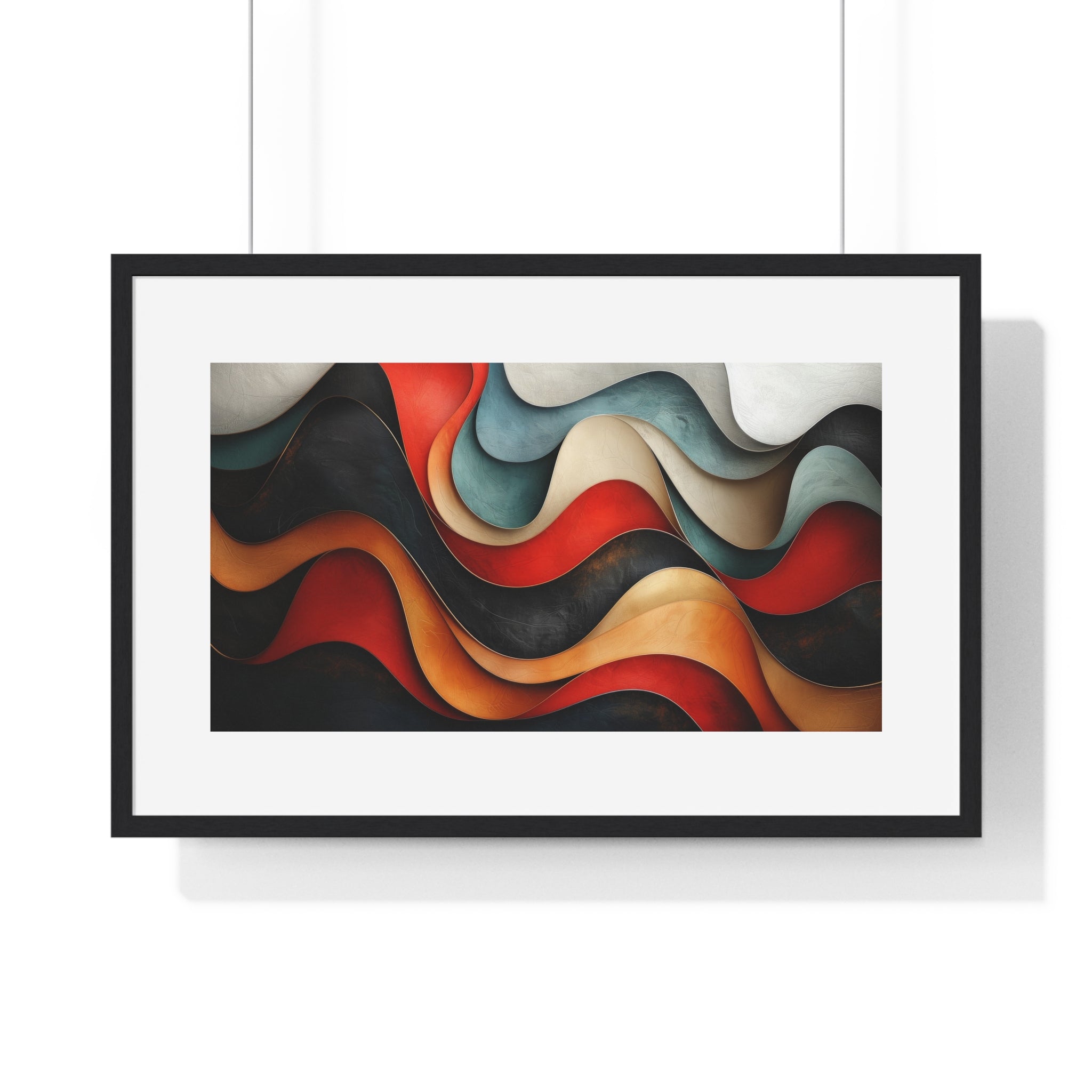 Rhythmic Cascade - Horizontal Framed Poster