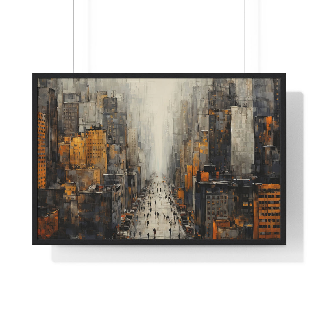 Metropol in fumes - Horizontal Framed Poster