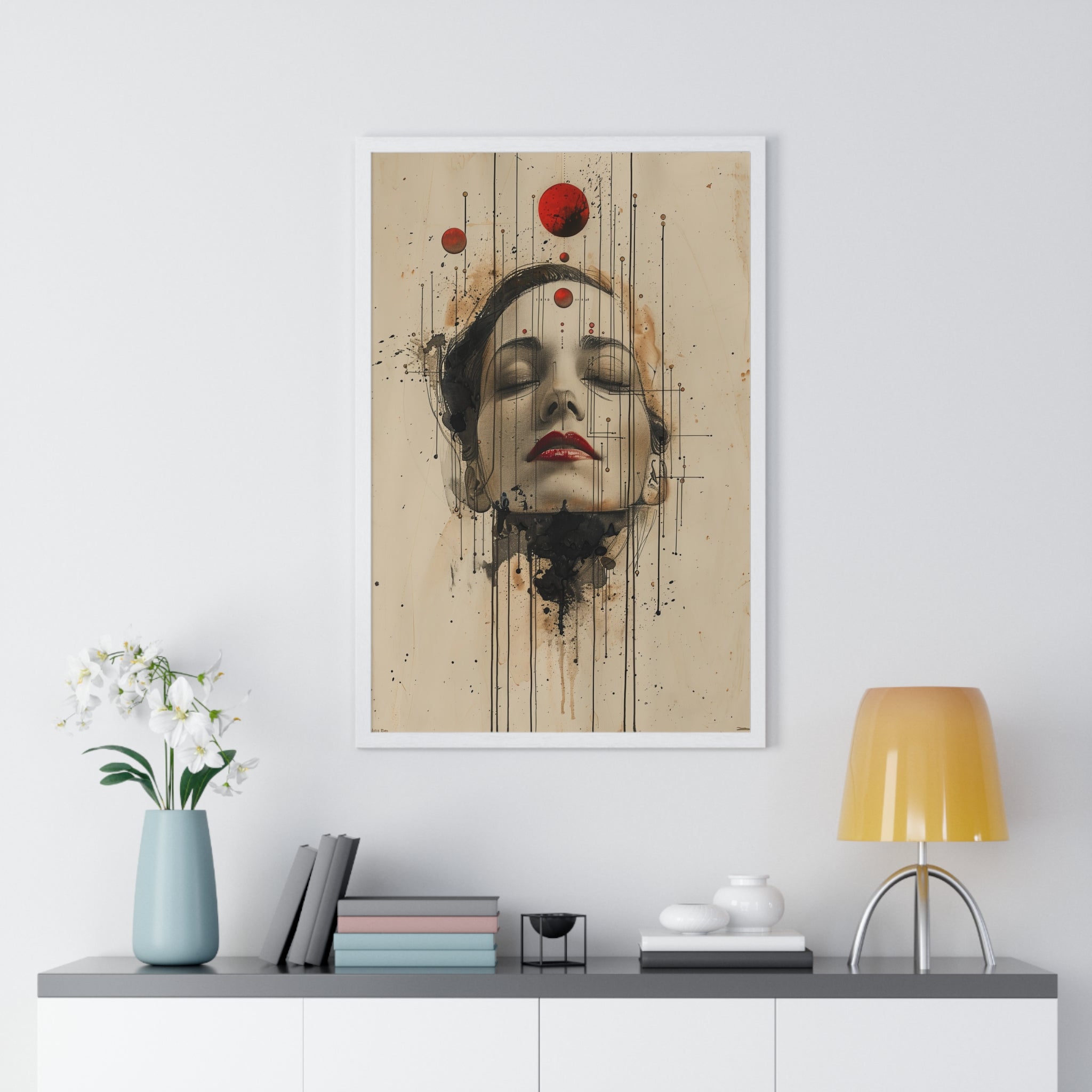 Women Graphic Drawings 1 - Vertical Framed Poster