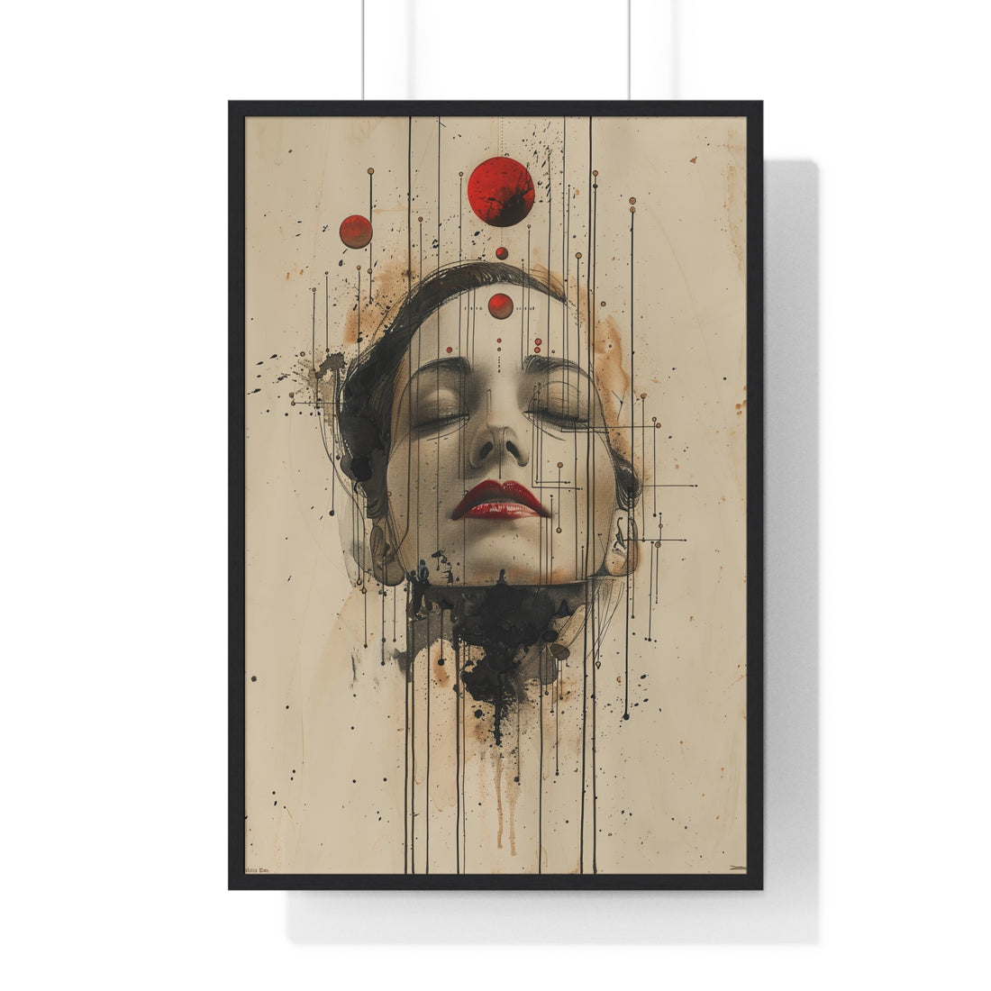 Women Graphic Drawings 1 - Vertical Framed Poster