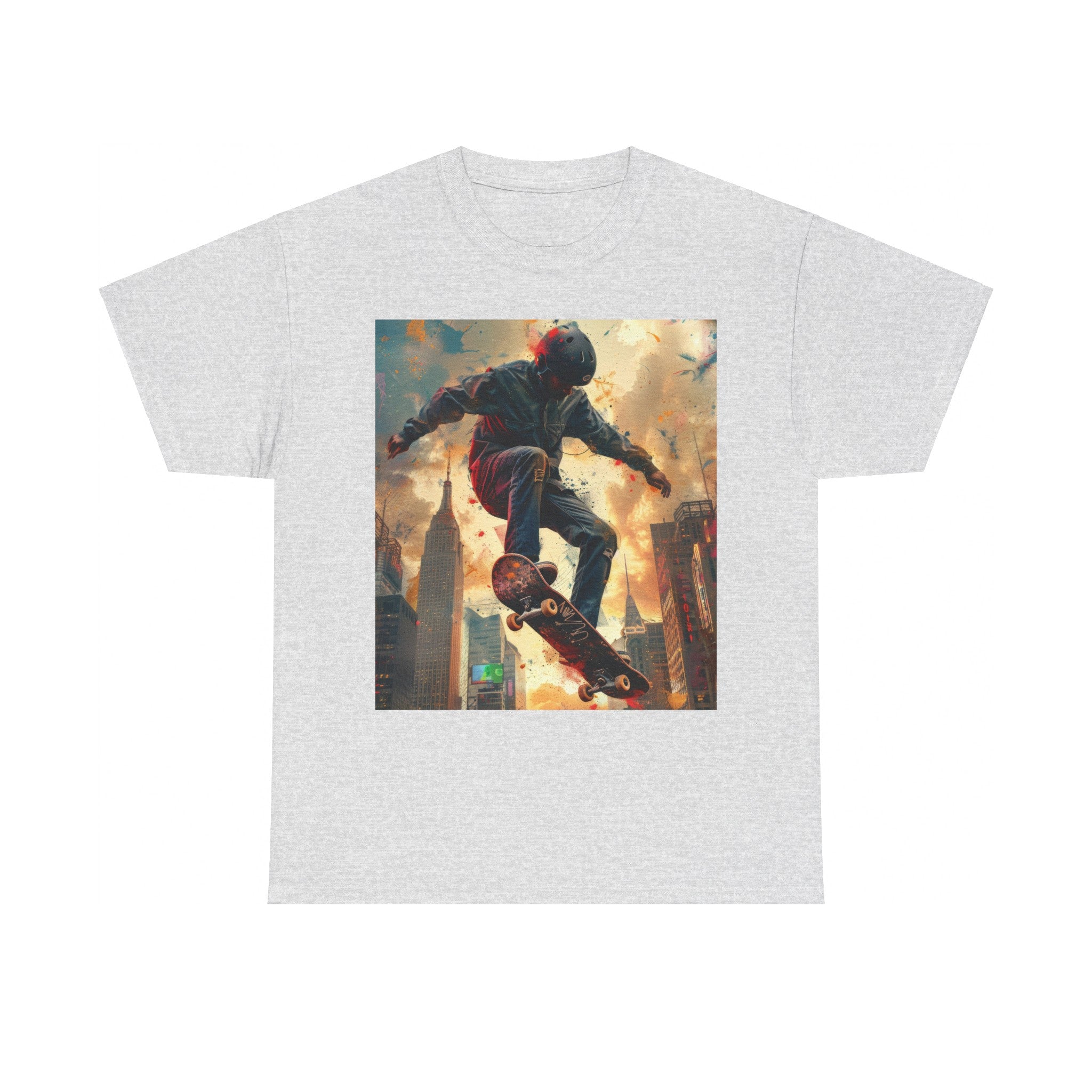 Skyline Skateboarding - Unisex Kraftig Bomuld T-shirt