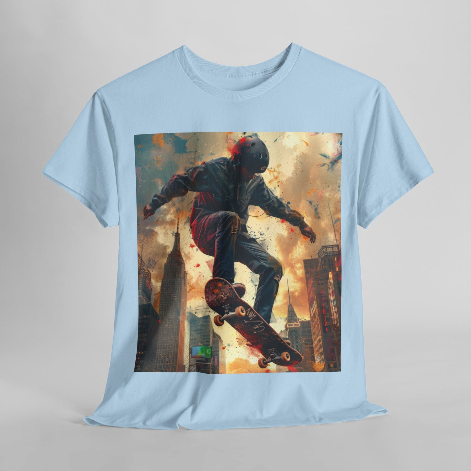 Skyline Skateboarding - Unisex Kraftig Bomuld T-shirt