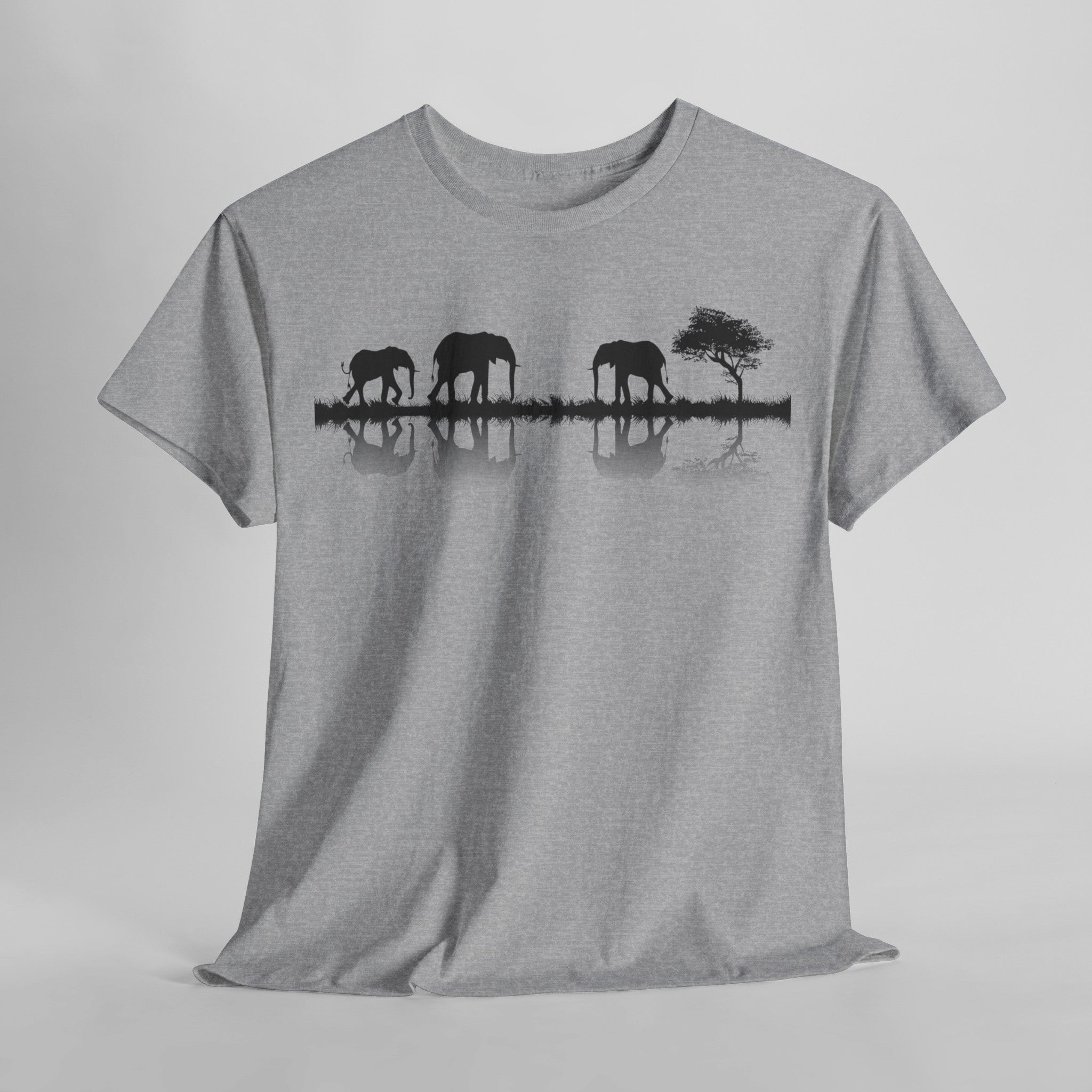 Elefant Silhouette - Unisex kraftig bomulds T-shirt