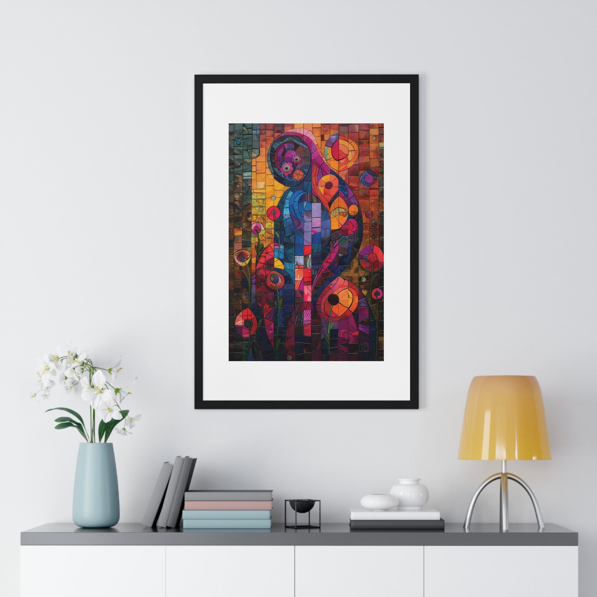 Kaleidoscopic Dreams - Vertical Framed Poster