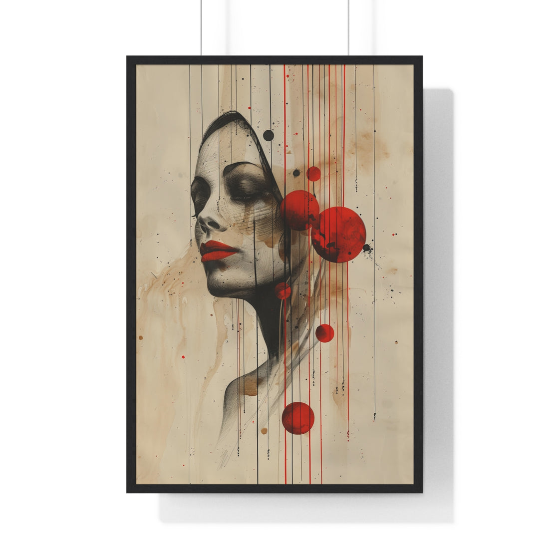 Women Graphic Drawings 2 - Vertical Framed Poster