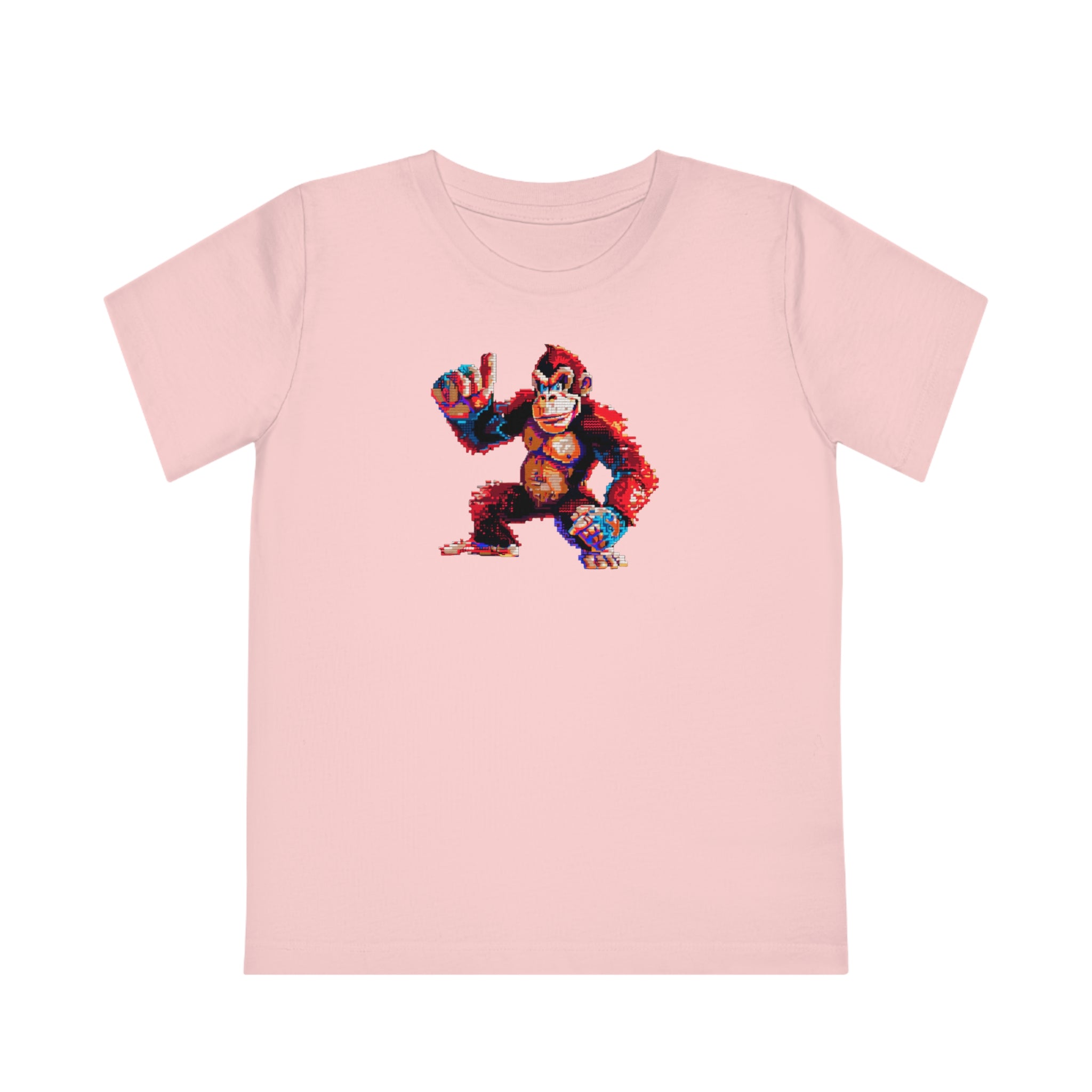 Pixel Perfect 8-Bit Monkey - Børne T-shirt