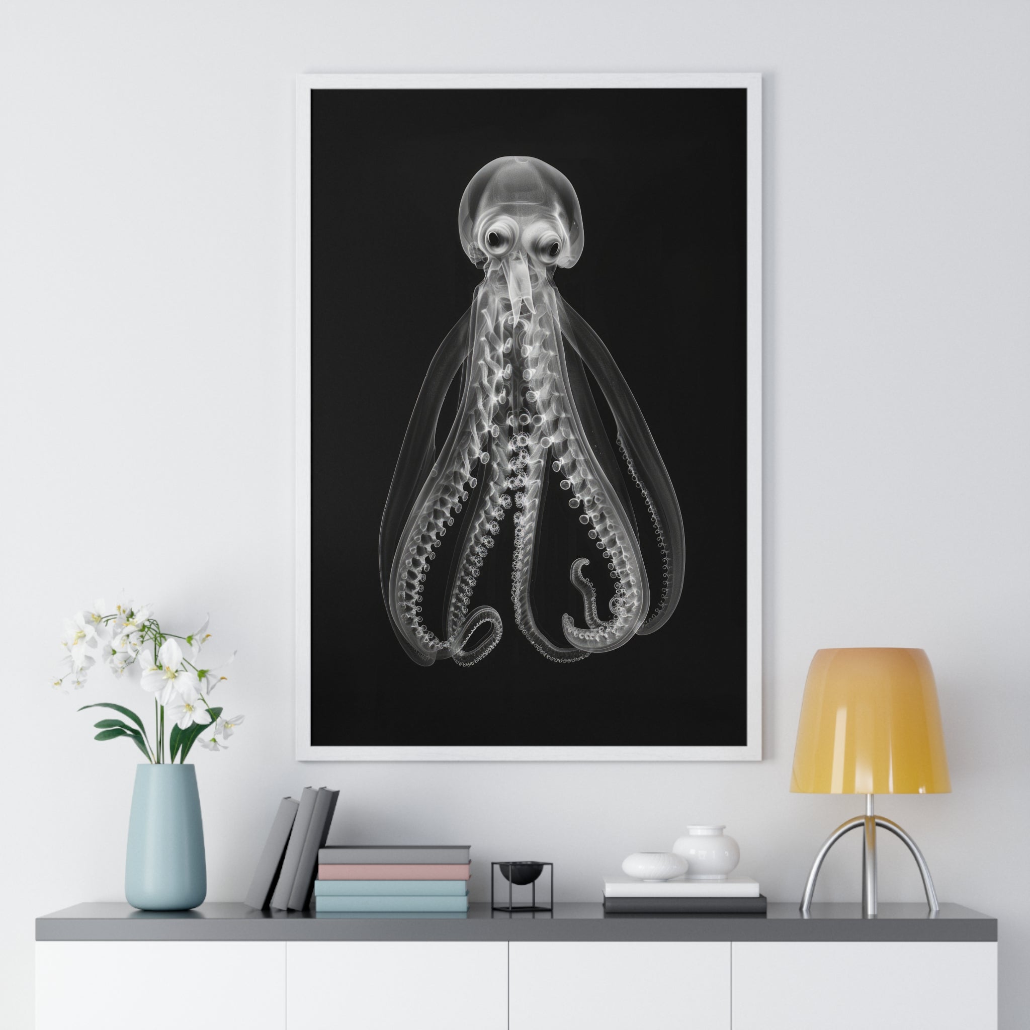 Octopus Look - Vertical Framed Poster