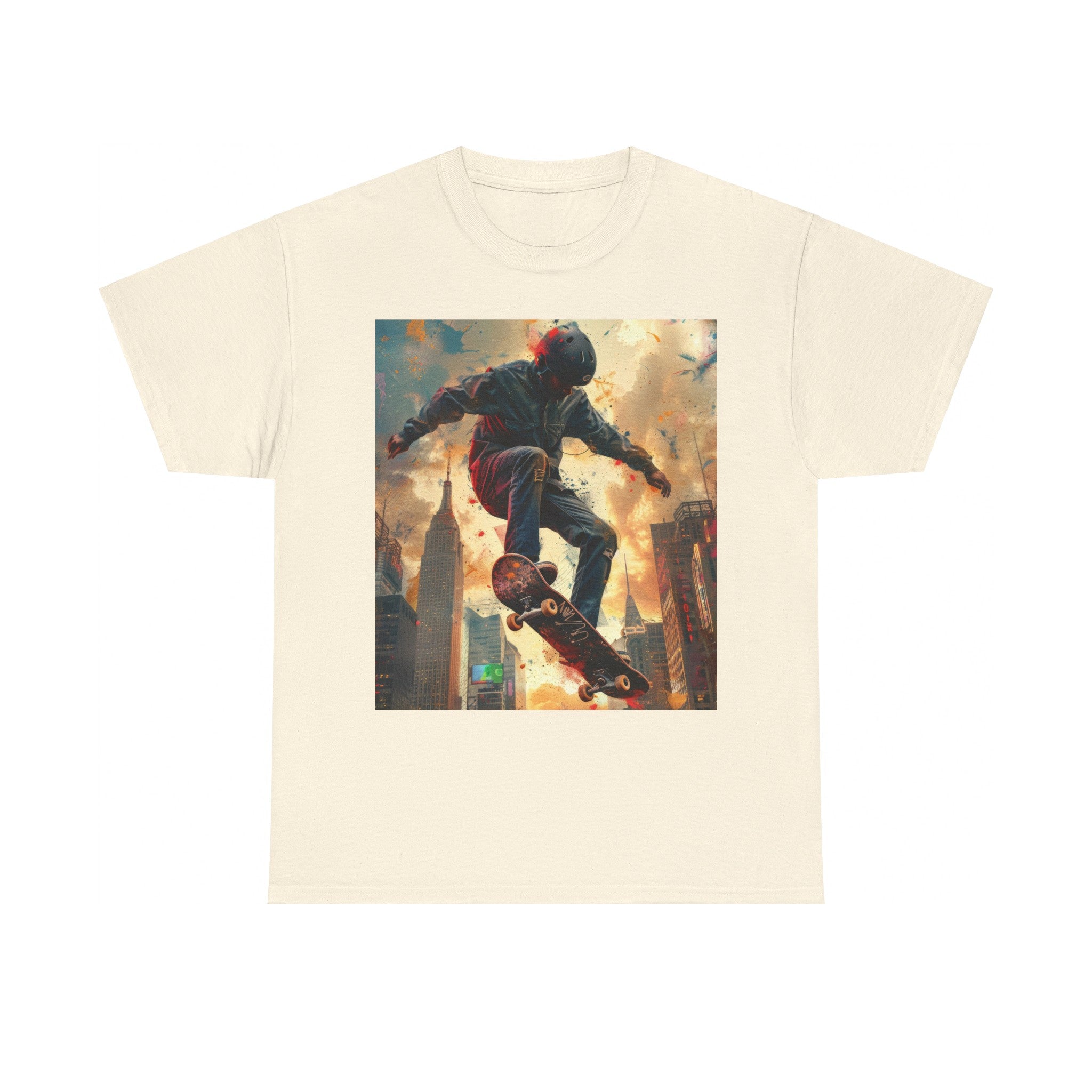 Skyline Skateboarding - Unisex Kraftig Bomuld T-shirt