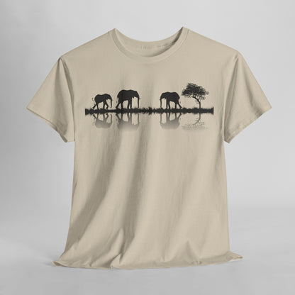 Elefant Silhouette - Unisex kraftig bomulds T-shirt