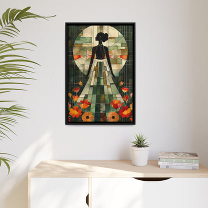 Ancient lady - Matte Canvas, Black Frame