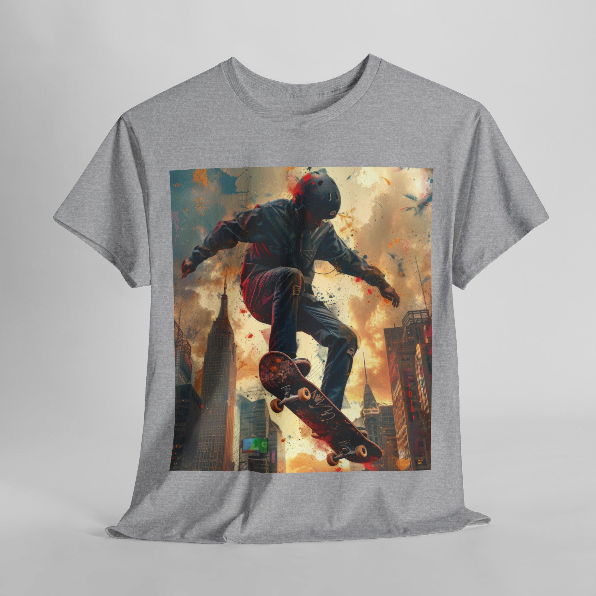 Skyline Skateboarding - Unisex Kraftig Bomuld T-shirt