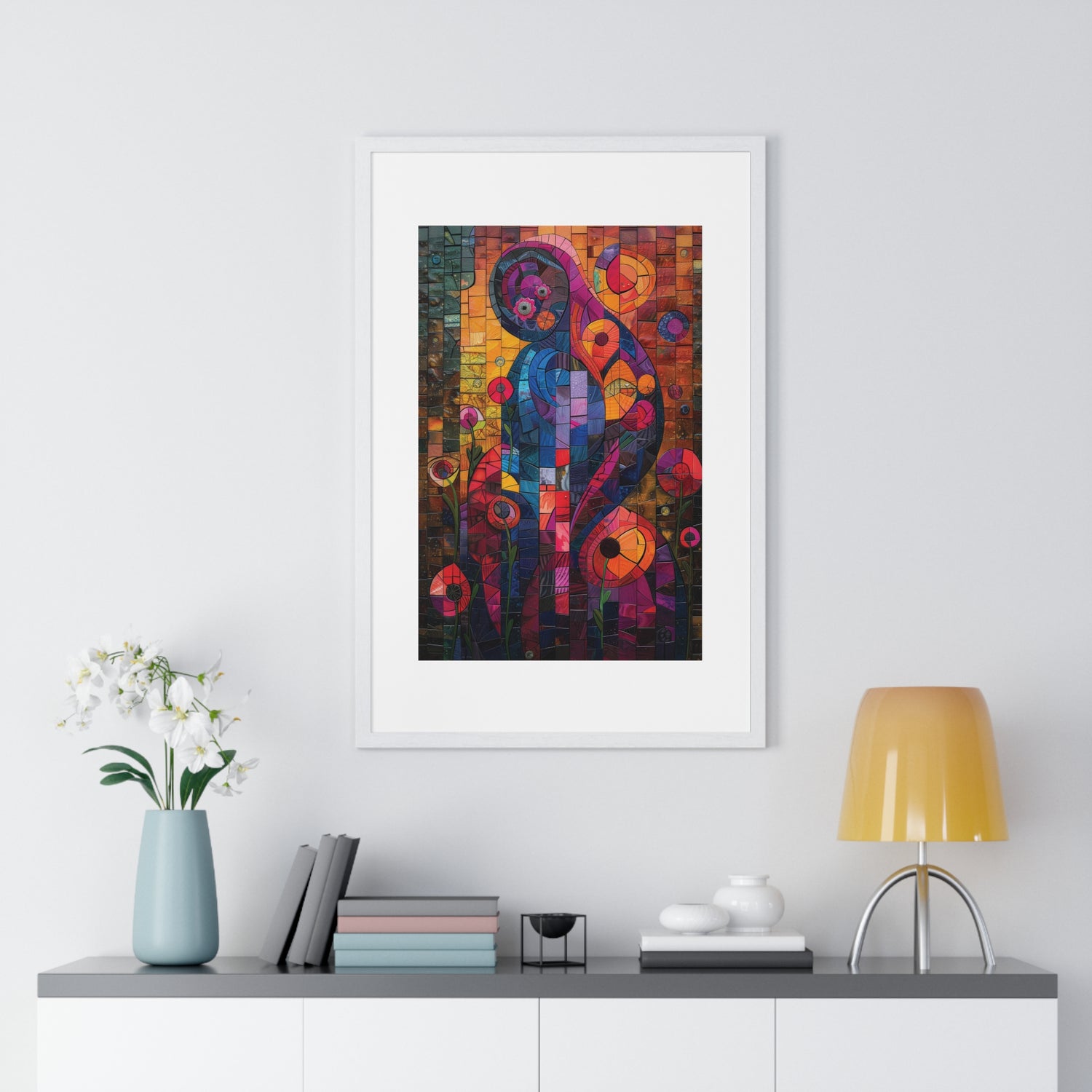 Kaleidoscopic Dreams - Vertical Framed Poster