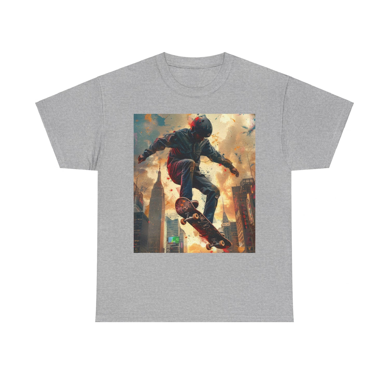 Skyline Skateboarding - Unisex Kraftig Bomuld T-shirt