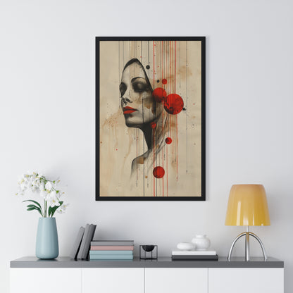 Women Graphic Drawings 2 - Vertical Framed Poster