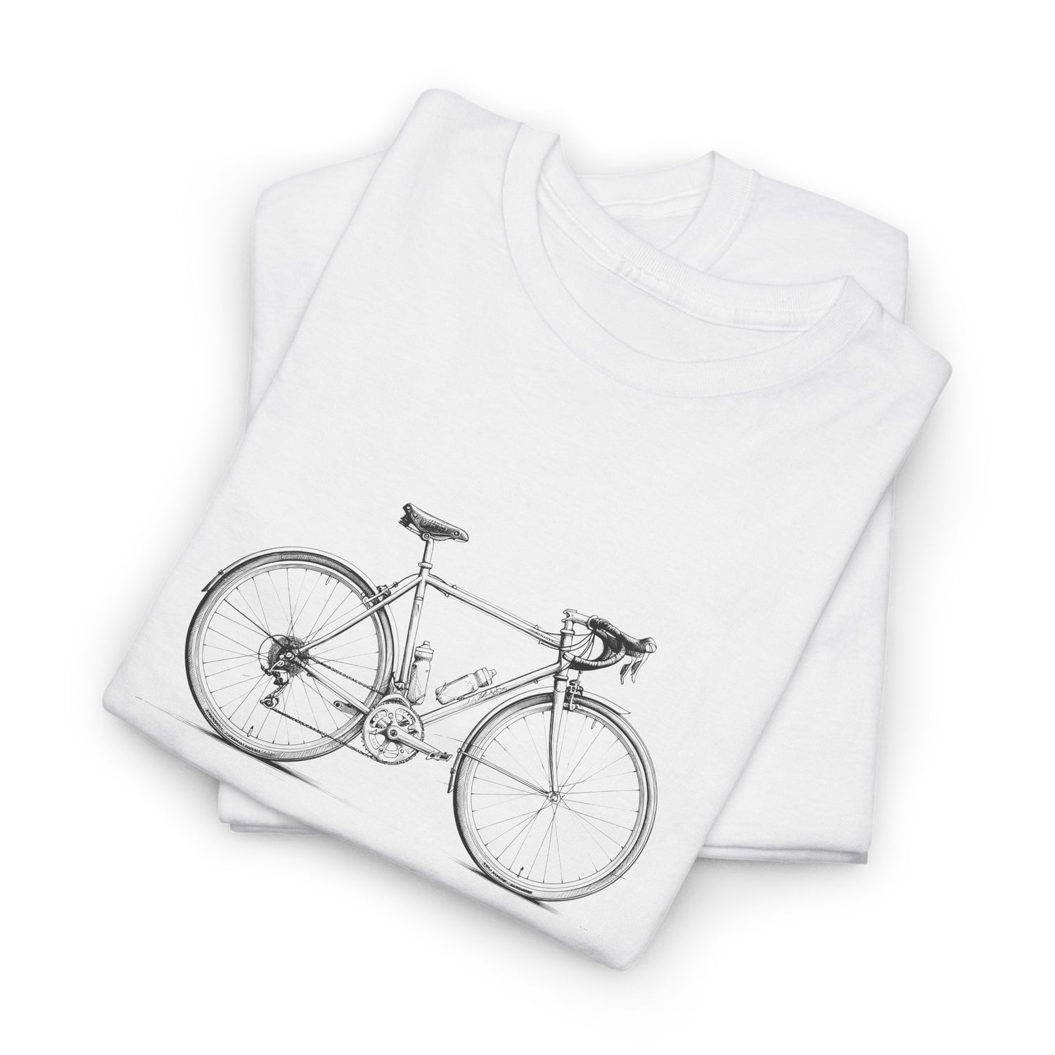 Vintage Cykel - Unisex T-shirt i Kraftig Bomuld