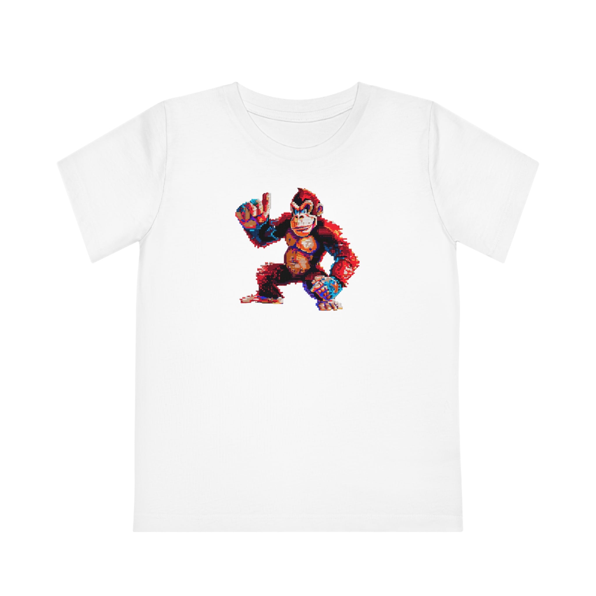 Pixel Perfect 8-Bit Monkey - Børne T-shirt