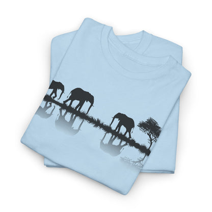 Elefant Silhouette - Unisex kraftig bomulds T-shirt