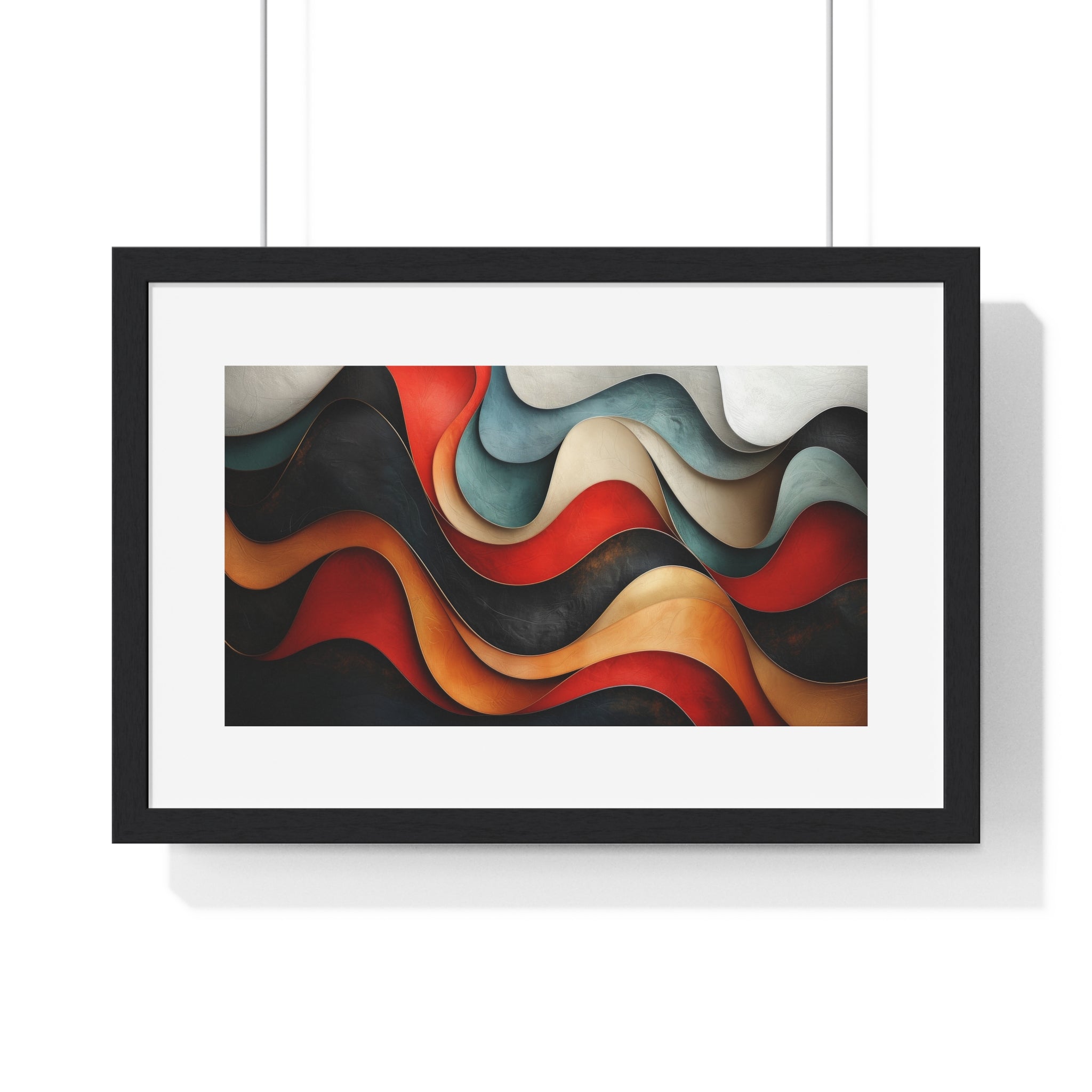 Rhythmic Cascade - Horizontal Framed Poster