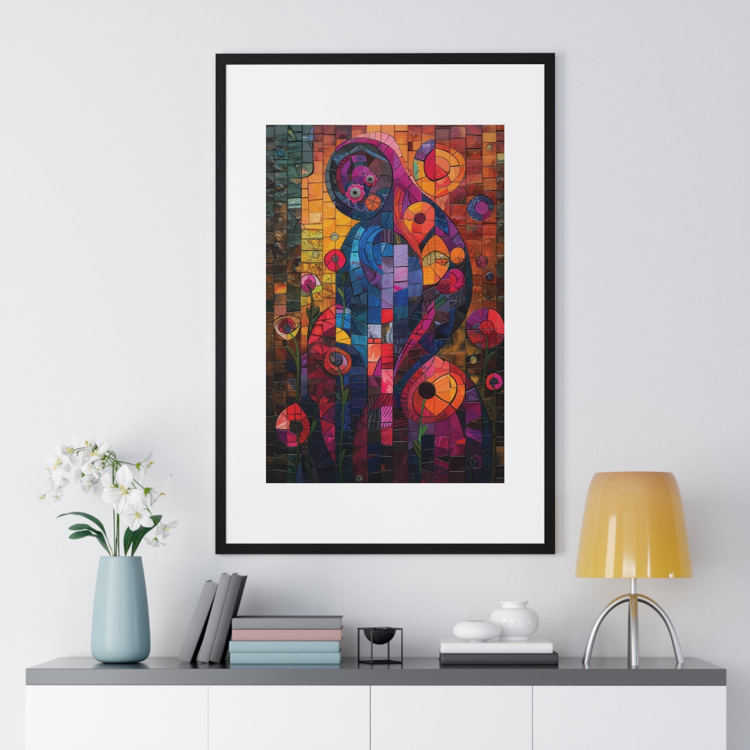 Kaleidoscopic Dreams - Vertical Framed Poster