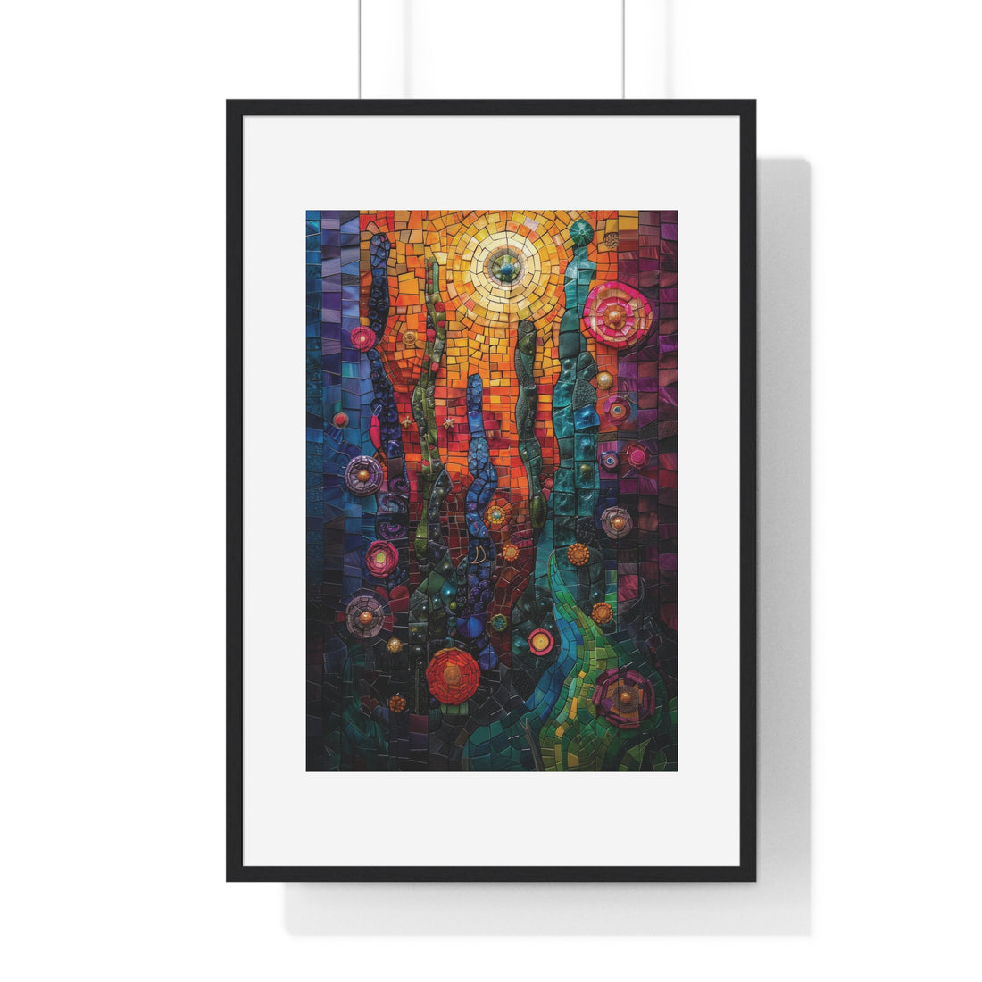 Radiant Depths - Vertical Framed Poster