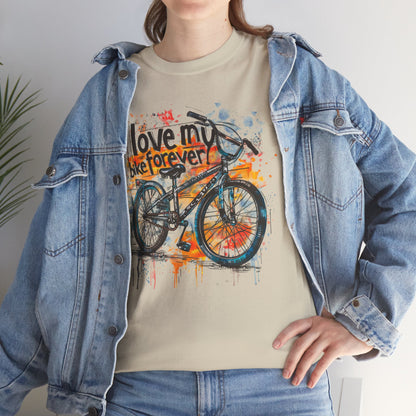 Love My Bike Forever  - Unisex Heavy Cotton Tee