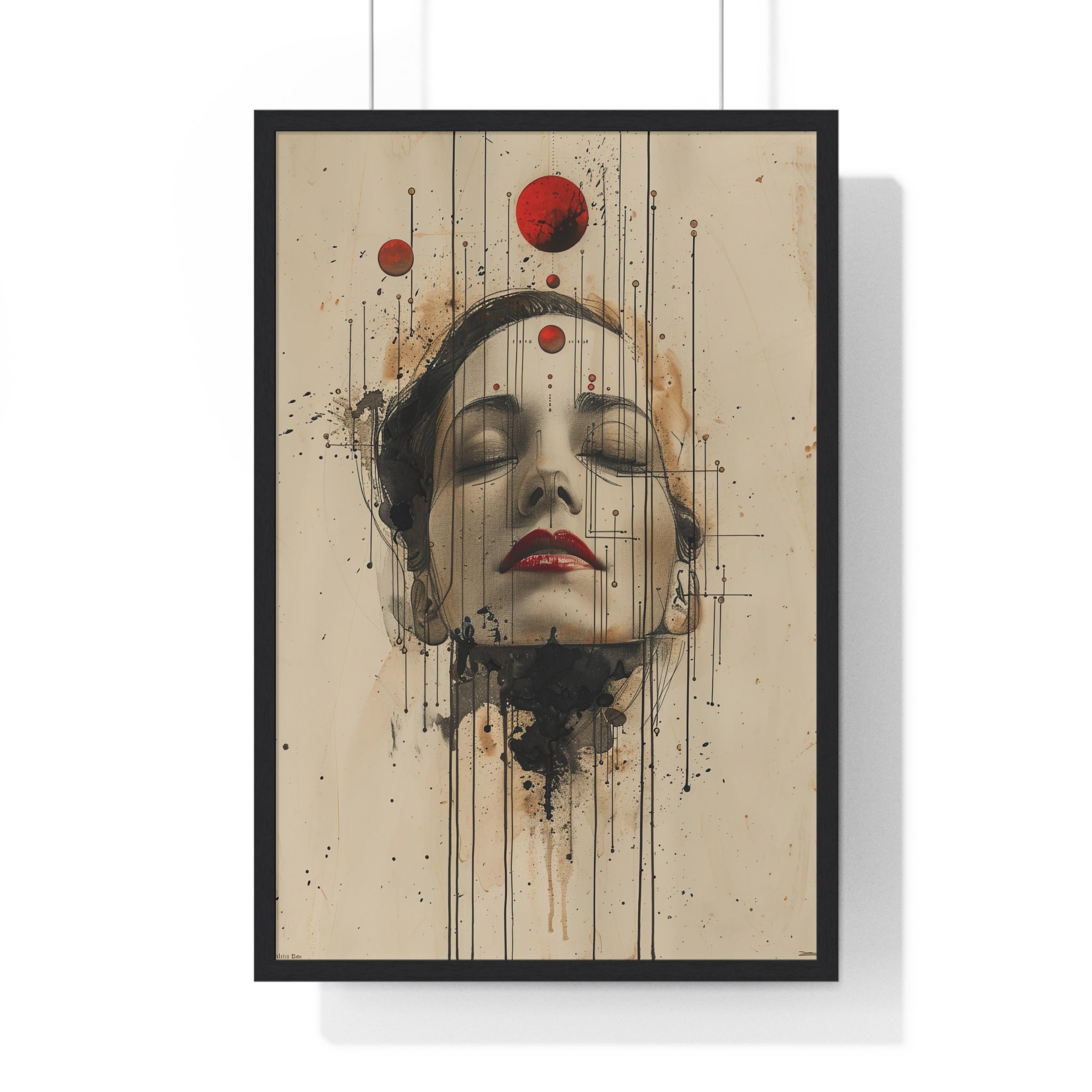 Women Graphic Drawings 1 - Vertical Framed Poster