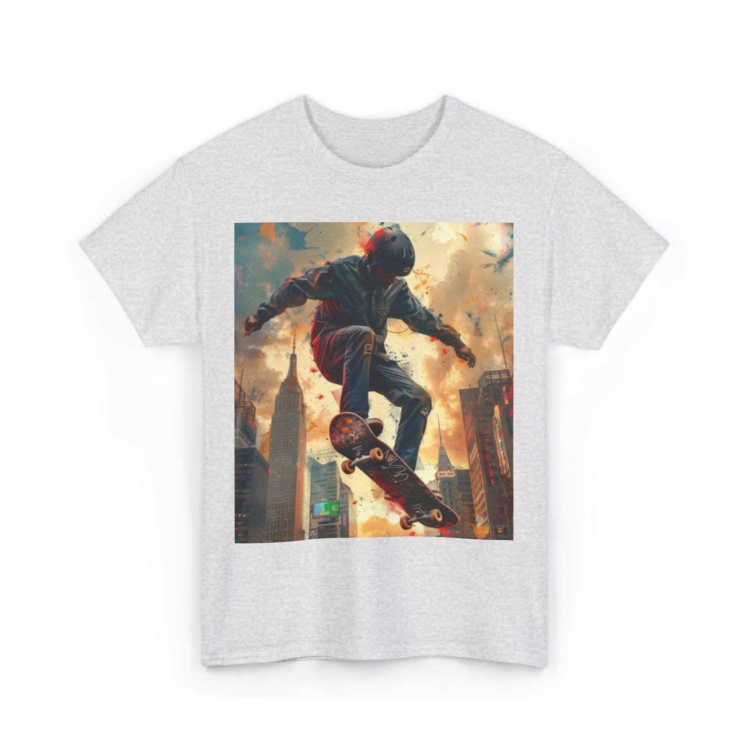 Skyline Skateboarding - Unisex Kraftig Bomuld T-shirt