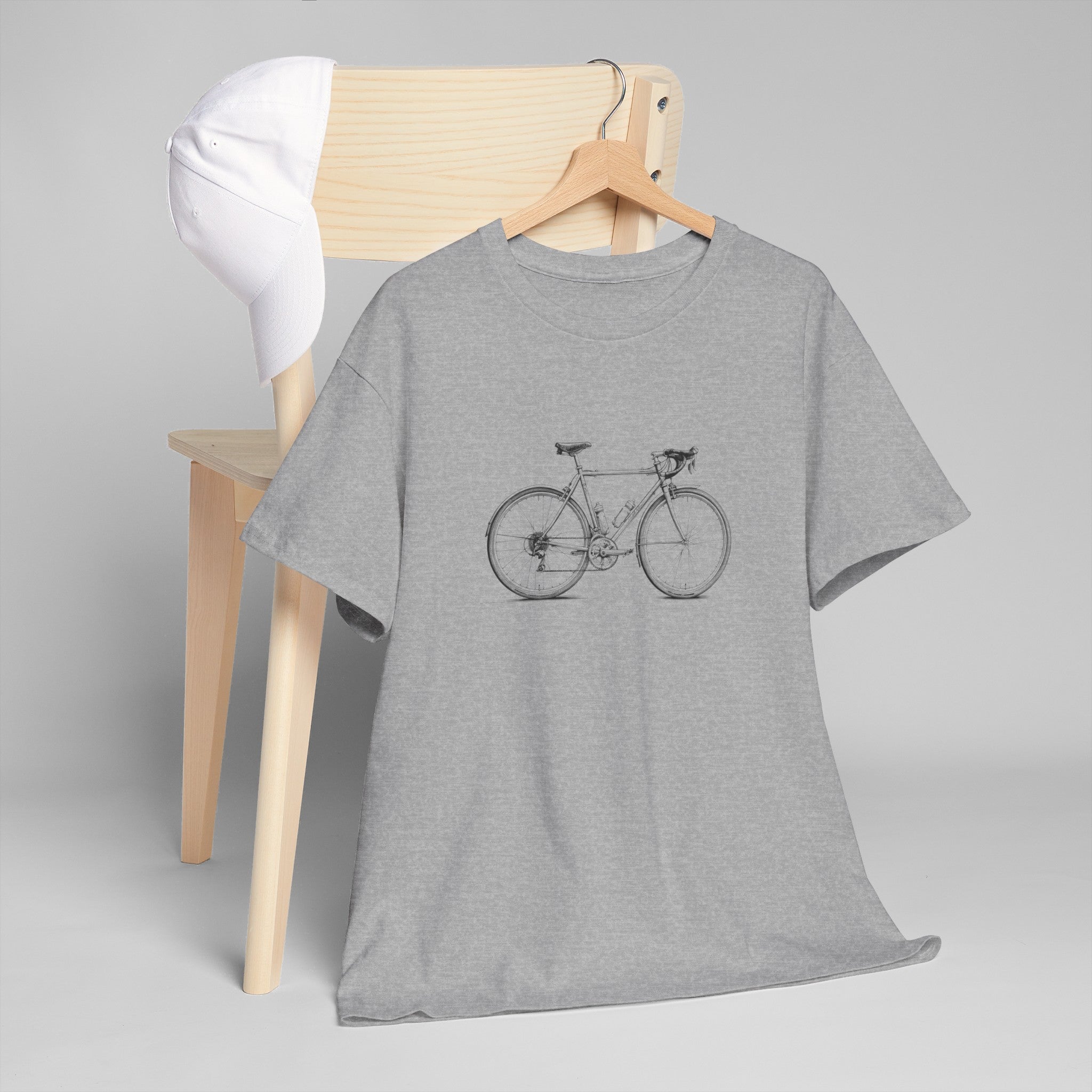 Vintage Cykel - Unisex T-shirt i Kraftig Bomuld