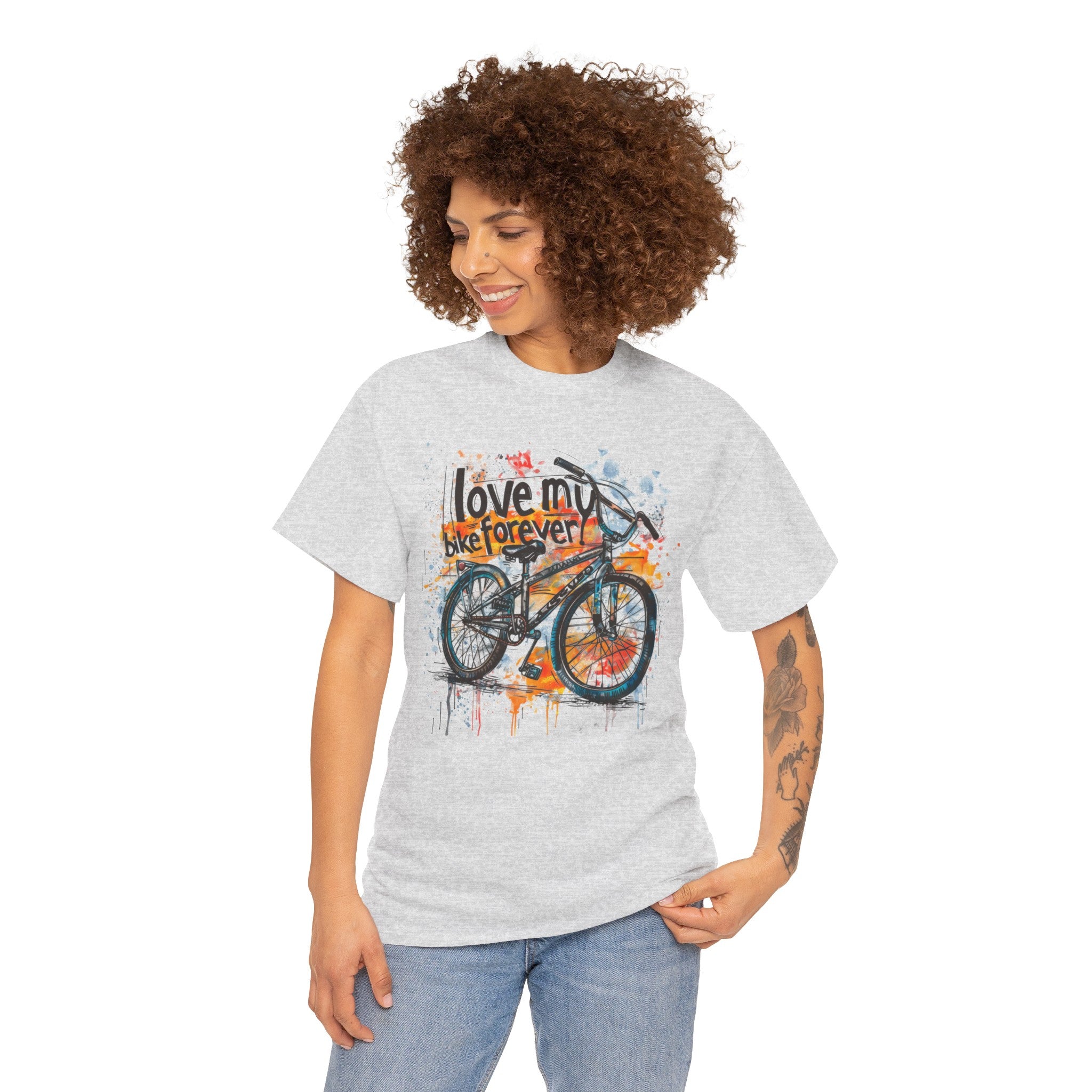 Love My Bike Forever  - Unisex Heavy Cotton Tee