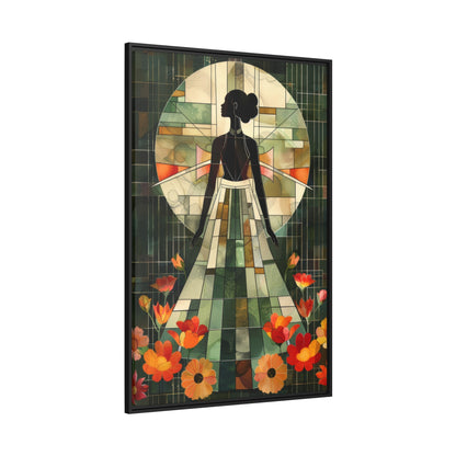 Ancient lady - Matte Canvas, Black Frame