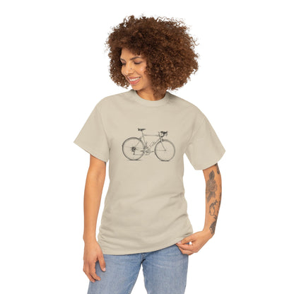 Vintage Cykel - Unisex T-shirt i Kraftig Bomuld