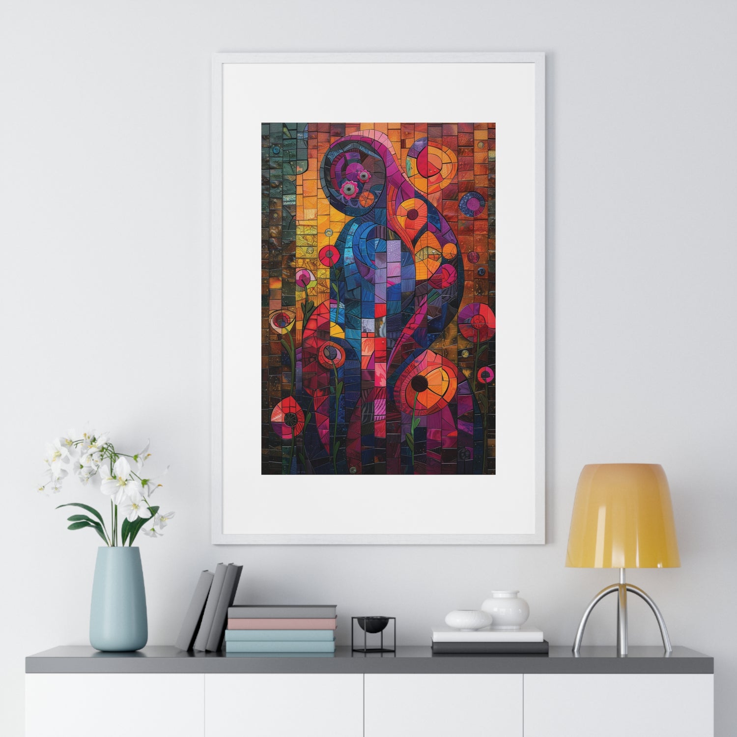 Kaleidoscopic Dreams - Vertical Framed Poster