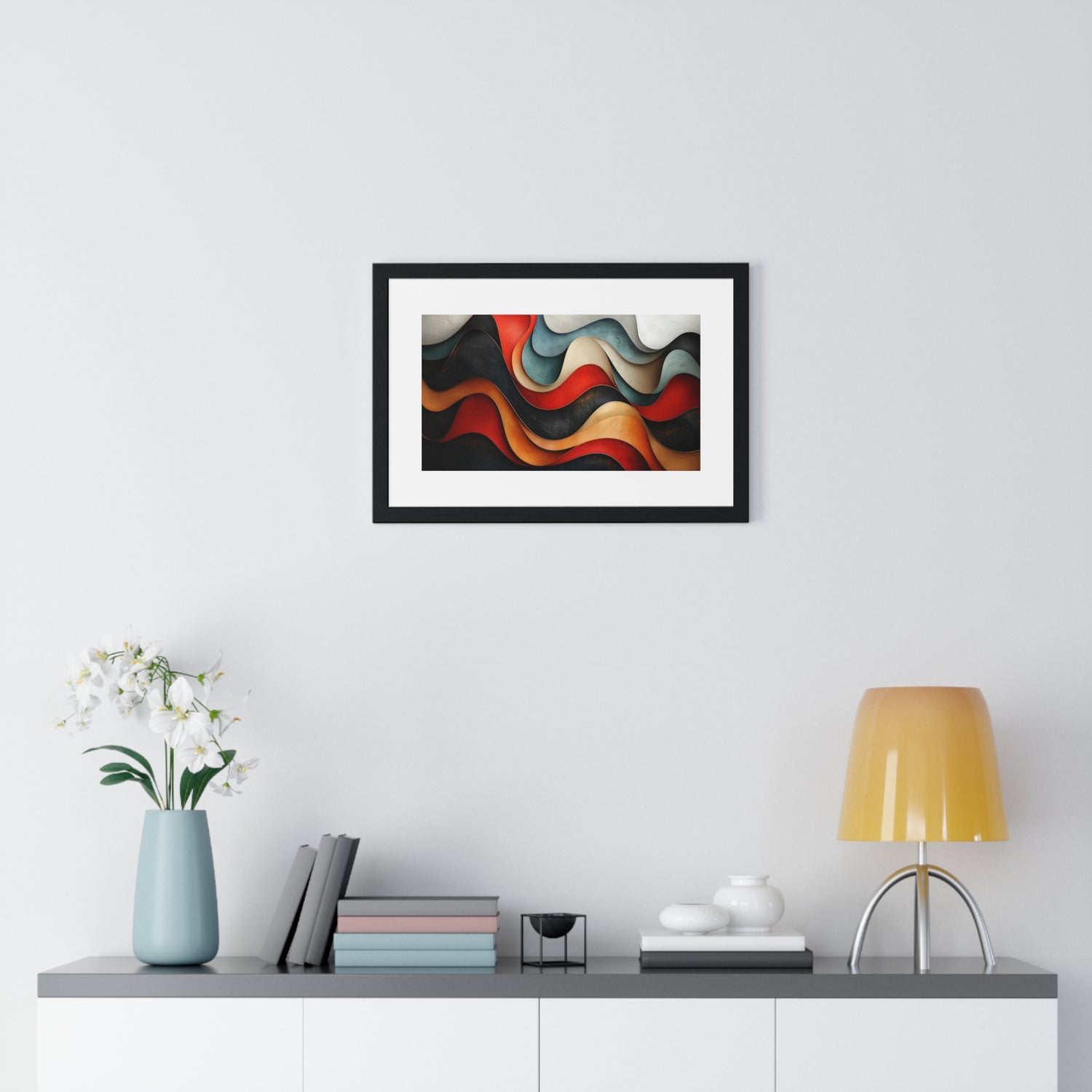 Rhythmic Cascade - Horizontal Framed Poster