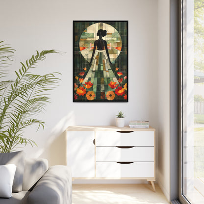 Ancient lady - Matte Canvas, Black Frame