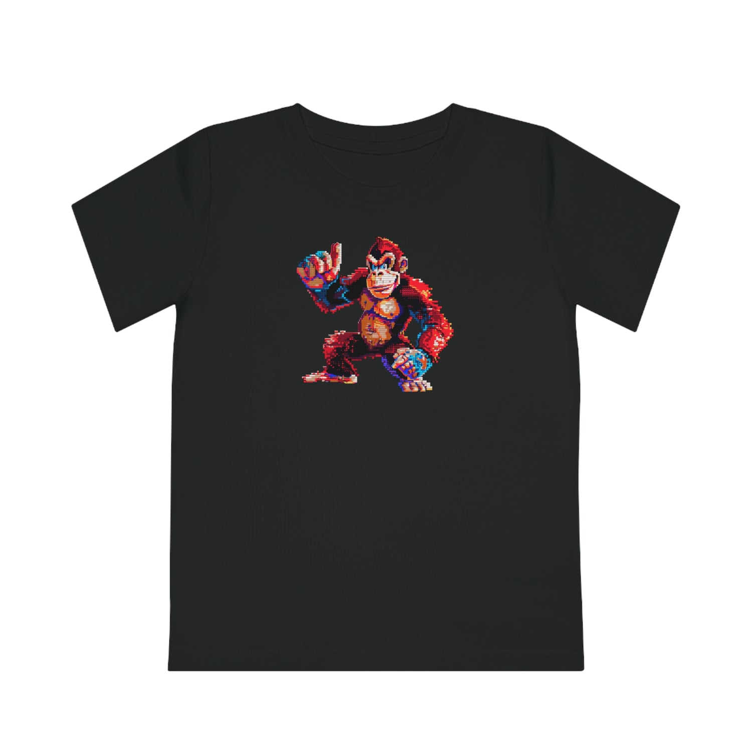 Pixel Perfect 8-Bit Monkey - Børne T-shirt