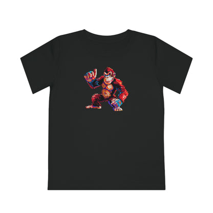 Pixel Perfect 8-Bit Monkey - Børne T-shirt