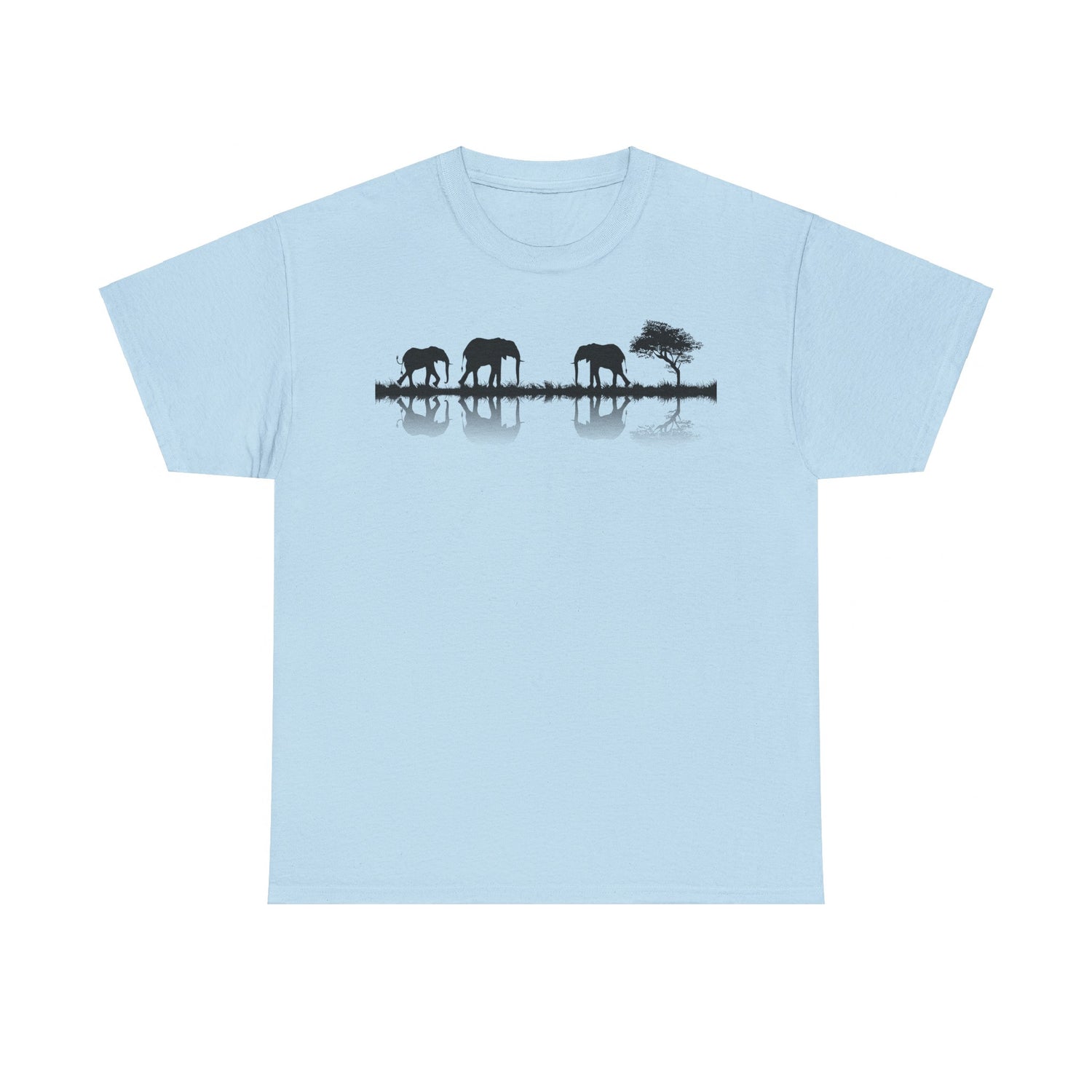 Elefant Silhouette - Unisex kraftig bomulds T-shirt