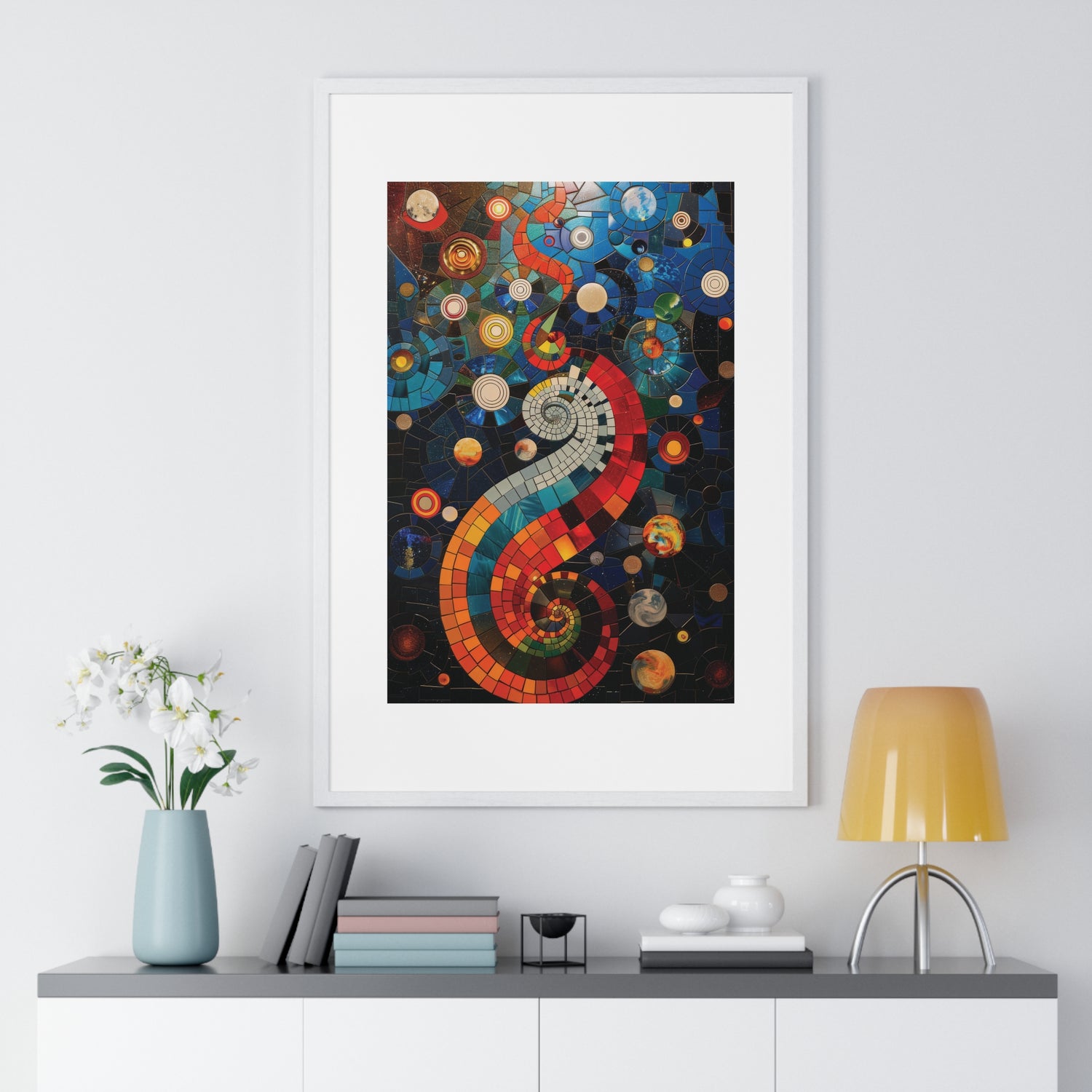 Celestial Seahorse - Vertical Framed Poster