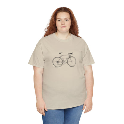 Vintage Cykel - Unisex T-shirt i Kraftig Bomuld