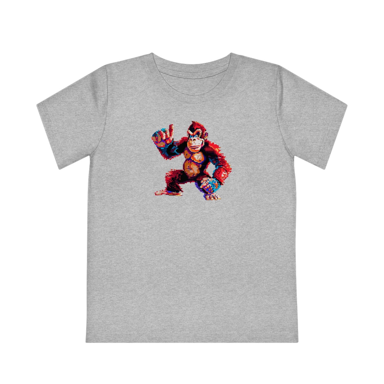 Pixel Perfect 8-Bit Monkey - Børne T-shirt