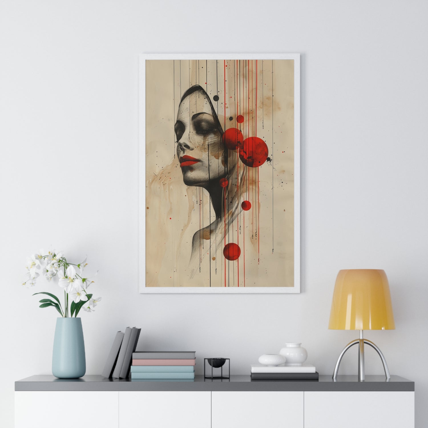 Women Graphic Drawings 2 - Vertical Framed Poster