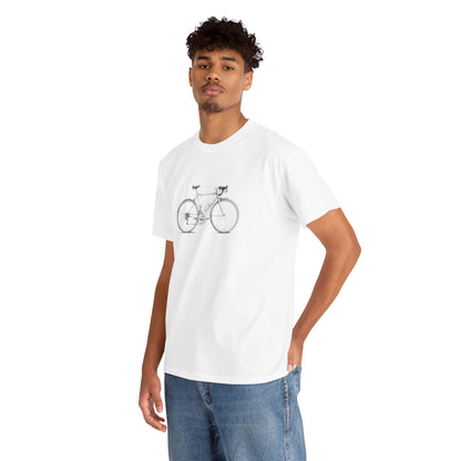 Vintage Cykel - Unisex T-shirt i Kraftig Bomuld