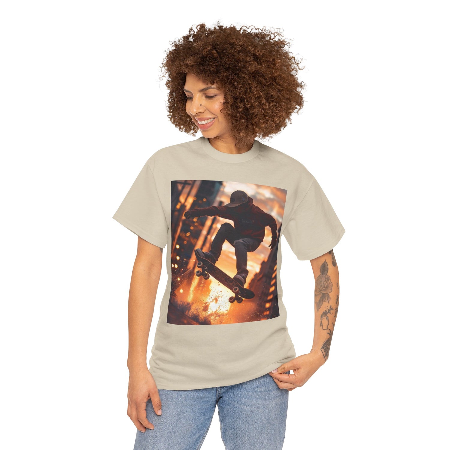  Urban Skateboarding - Unisex Kraftig Bumuld T-shirt