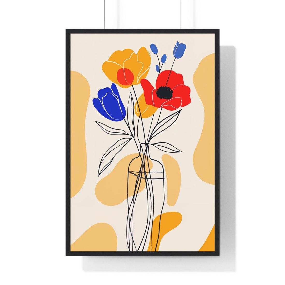 Wildflower in vase - Vertical Framed Poster