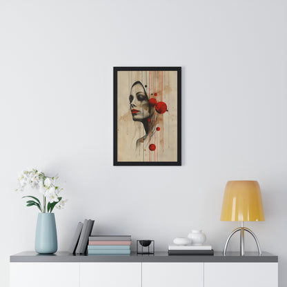 Women Graphic Drawings 2 - Vertical Framed Poster